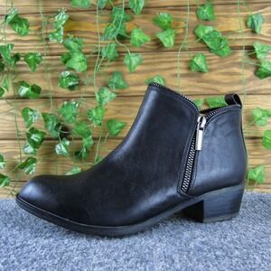 Bongo Colette Womens Black Ankle Booties Synthetic‎ Side Zipper Casual Shoes 7 M